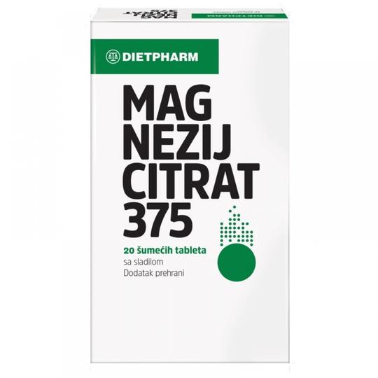 Dietpharm Magnezij Citrat 375 šumeće tablete 20 kom
