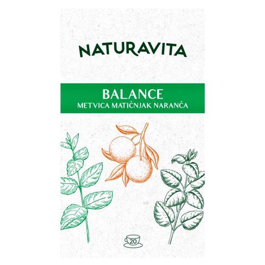 Čaj Balance metvica, matičnjak i naranča 20 filter vrećica Naturavita
