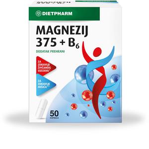 Dietpharm Magnezij 375 + B6 50 kapsula