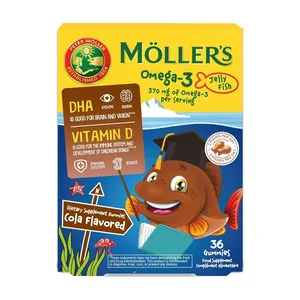 Mollers Omega 3 Junior 36 gumenih ribica okus Cola