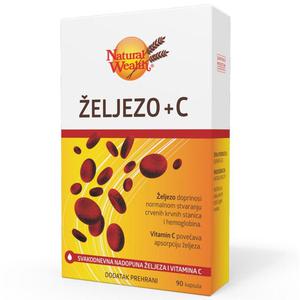 Natural Wealth Željezo+vitamin C 90 kapsula